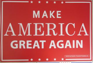 Trump Make America Great Again 2016 Sign Poster As Seen On Tv