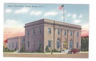 Nc Rocky Mount North Carolina Antique Linen Post Card U.  S.  Post Office