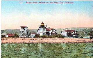 Ballast Point San Diego Bay California Lighthouse Bell Tower U.  S.  Coast Guard