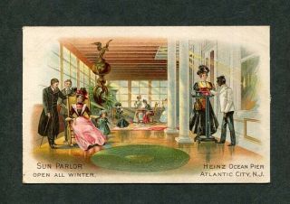 1898 Antique Postcard Sun Parlor Heinz Pier Atlantic City Private Mailing Card