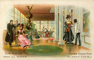 1898 Antique Postcard Sun Parlor Heinz Pier Atlantic City Private Mailing Card 3