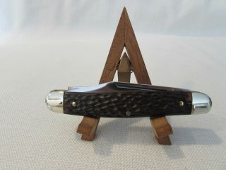 Vintage Kutmaster Usa 3 Blade Peanut Shell Handle Folding Pocket Knife Utica Ny