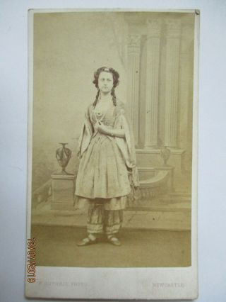 Cdv Photo Actress? Victorian Lady? In Theatre Costume By W.  Guthrie,  Newcastle