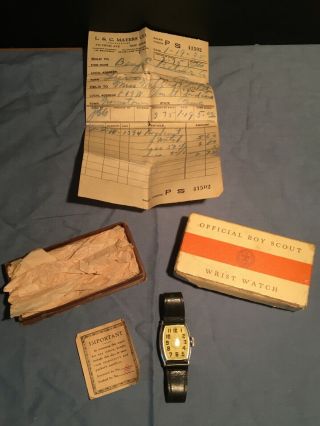 Vintage Boy Scouts Watch & Box