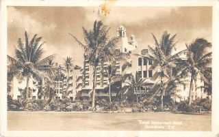 Honolulu Hawaii Royal Hawaiian Hotel Real Photo Vintage Postcard Je229774