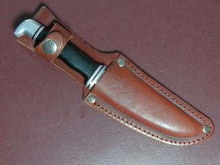 Vintage Pre Date Code Buck 102 Usa Hunting Knife & Leather Sheath