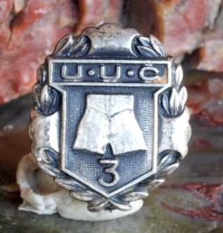 Vintage Sterling Silver Union Underwear Company 3 Year Service Pin