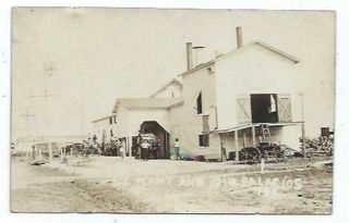 Palacios,  Texas.  Ice Plant And Gin.  Early Real Photo With Wagons.  1909.
