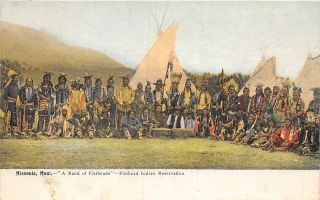 F65/ Native American Indian Postcard C1910 Missoula Montana Flatheads 8