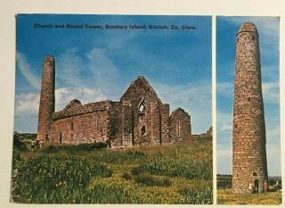 Scattery Island Co Clare Irish Postcard
