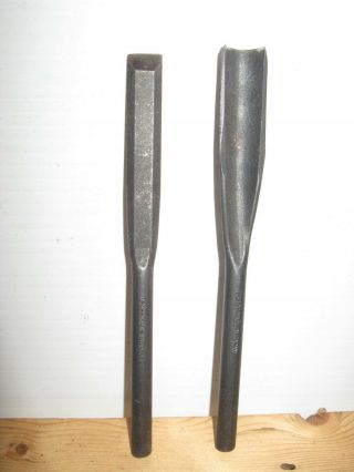 Vintage Japanese 1/2 " Chisel & 5/8 " Gouge - 6 " Long,  Cast Iron Or Forged ??
