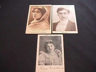 Florence Turner,  Viola Allen & Geo.  Stanley Edison & Vitagraph Players Postcards