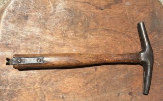 Vintage Old Tack Hammer Leather Horse Tool.  Nail Puller On The End