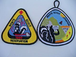 1990 & 2011 Wente Scout Reservation Patches San Francisco Bay Area Councl Skunk