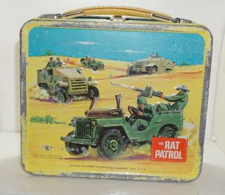 SCARCE 1967 THE RAT PATROL TV SHOW (WWII) METAL LUNCH BOX ALADDIN NO THERMOS 2