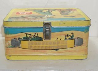SCARCE 1967 THE RAT PATROL TV SHOW (WWII) METAL LUNCH BOX ALADDIN NO THERMOS 5