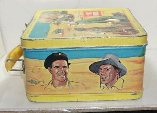 SCARCE 1967 THE RAT PATROL TV SHOW (WWII) METAL LUNCH BOX ALADDIN NO THERMOS 6