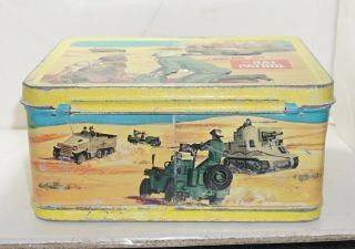 SCARCE 1967 THE RAT PATROL TV SHOW (WWII) METAL LUNCH BOX ALADDIN NO THERMOS 7