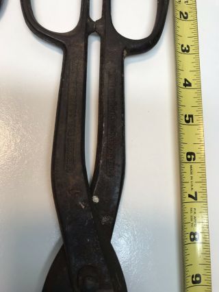 2 Antique Sheers,  Crescent Tool Co,  12” Forged Steel,  USA,  Hand Tools Snips 3