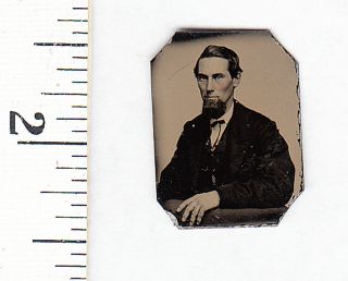 Civil War Era Miniature Gem Tintype Photo Abe Lincoln Look Alike.  536
