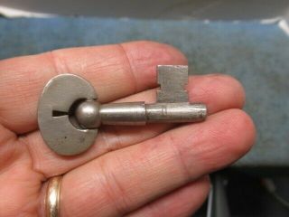 Old Nickel Plate Over Brass Pocket Door Folding Key.  No Padlock Lock.  Locksmith