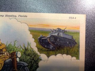 WWII USA Camp Blanding Florida Armored Regiment Harley tanks panzer 3