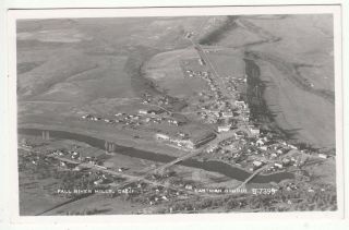 Rppc - Fall River Mills,  Ca - Aerial View Of Town & Vicinity - 1950s