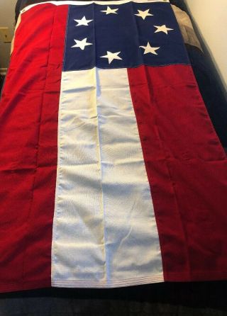 Defiance Rare 7 Star American Flag 34”x61” 100 Cotton Stitched Usa Made