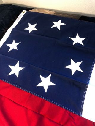 Defiance Rare 7 Star American Flag 34”x61” 100 Cotton Stitched USA Made 2
