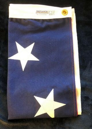 Defiance Rare 7 Star American Flag 34”x61” 100 Cotton Stitched USA Made 6