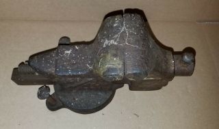 VINTAGE RED ARROW 3  BENCH VISE SWIVEL ANVIL VICE No.  31 MADE IN USA 3