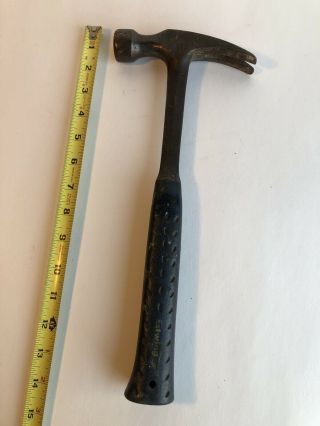 Vintage Estwing E3 - 16s Straight Claw Hammer Blue Nylon Grip Fast