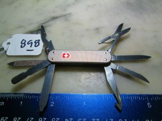 898 Silver Alox Victorinox Swiss Army Minichamp Knife