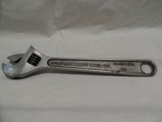 Vintage 10 " Adjustable Wrench Crescent Tool Co Ny Forged Crestoloy Steel Usa Po