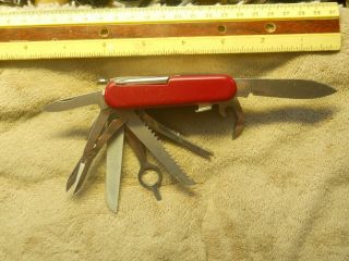 Wenger Monarch Lockblade Swiss Army Knife In Red - 7 Layer,  Rare,  Great Snap