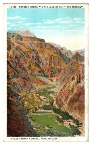 Phantom Ranch,  Grand Canyon,  Az Fred Harvey Postcard 5n31