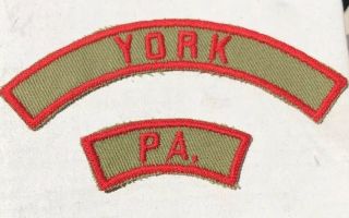 Boy Scout York Pennsylvania Krs Khaki Community State Council Strip Bsa Patch