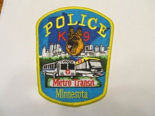 Minnesota St Paul Transit Police K - 9 Unit Patch