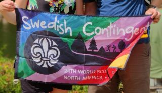 Flag And Patch Badge 24th World Scout Jamboree 2019 Sweden Swedish Contingent