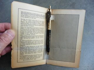 1968 Martin Luther King Funeral Card Pen Holder w Figural Image Pen @@ 3