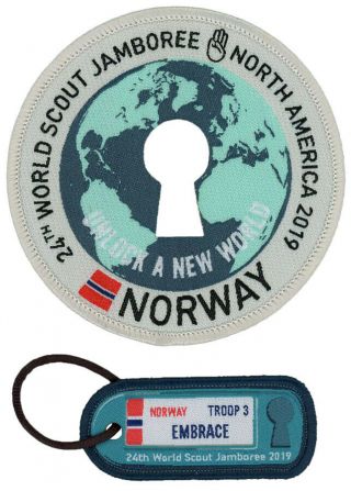 24th World Scout Jamboree 2019 Norway Contingent Uniform Patch Badge Wsj Summit