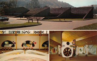 Vtg Postcard Native American Cherokee Indian Museum North Carolina Nc / B29