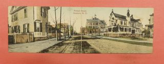 1912 Panorama 2 Pane Postcard Pollock Street View Newbern North Carolina Nc