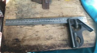 Vintage Mayes Combination Square With Level