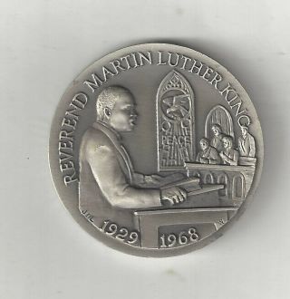 Reverend Martin Luther King Mlk Longines Sterling Silver Civil Rights Coin Medal