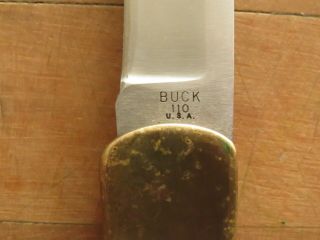 Vintage Buck 110 Folding Knife,  1973,  No Dots