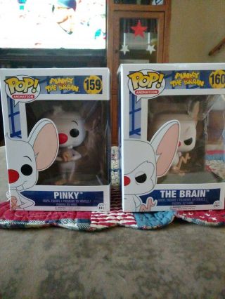 Funko Pop Pinky And The Brain Animaniacs 159 And 160