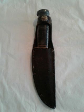 Old Vintage Marbles Woodcraft Knife 1916 Patented In Sheath
