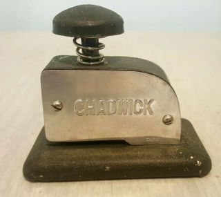 Vintage Chadwick Stamp Hole Punch Retro Office,