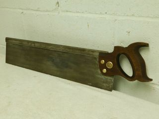 Vintage Early Simonds The Bay State Mfg.  Co.  20 " 12 Tpi Back Saw